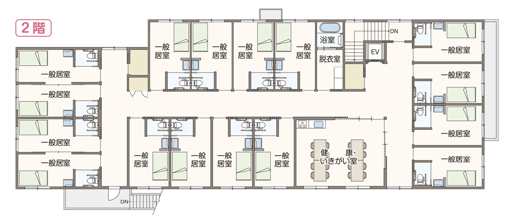 住宅型有料老人ホーム まごころ 施設間取図