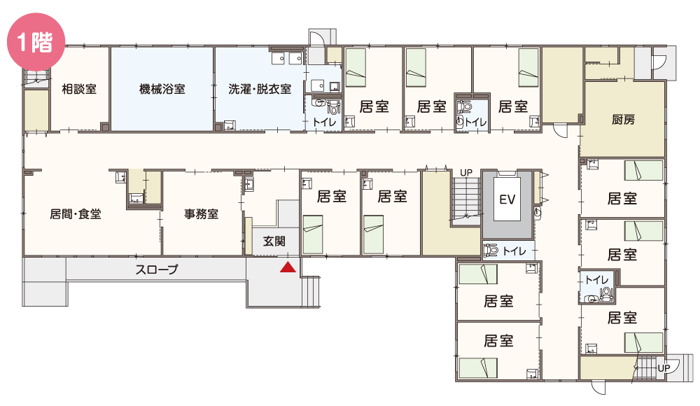 住宅型有料老人ホーム まごころ 施設間取図